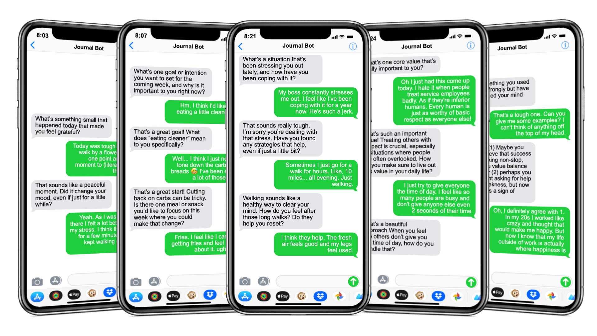 Example conversation with Journal Bot